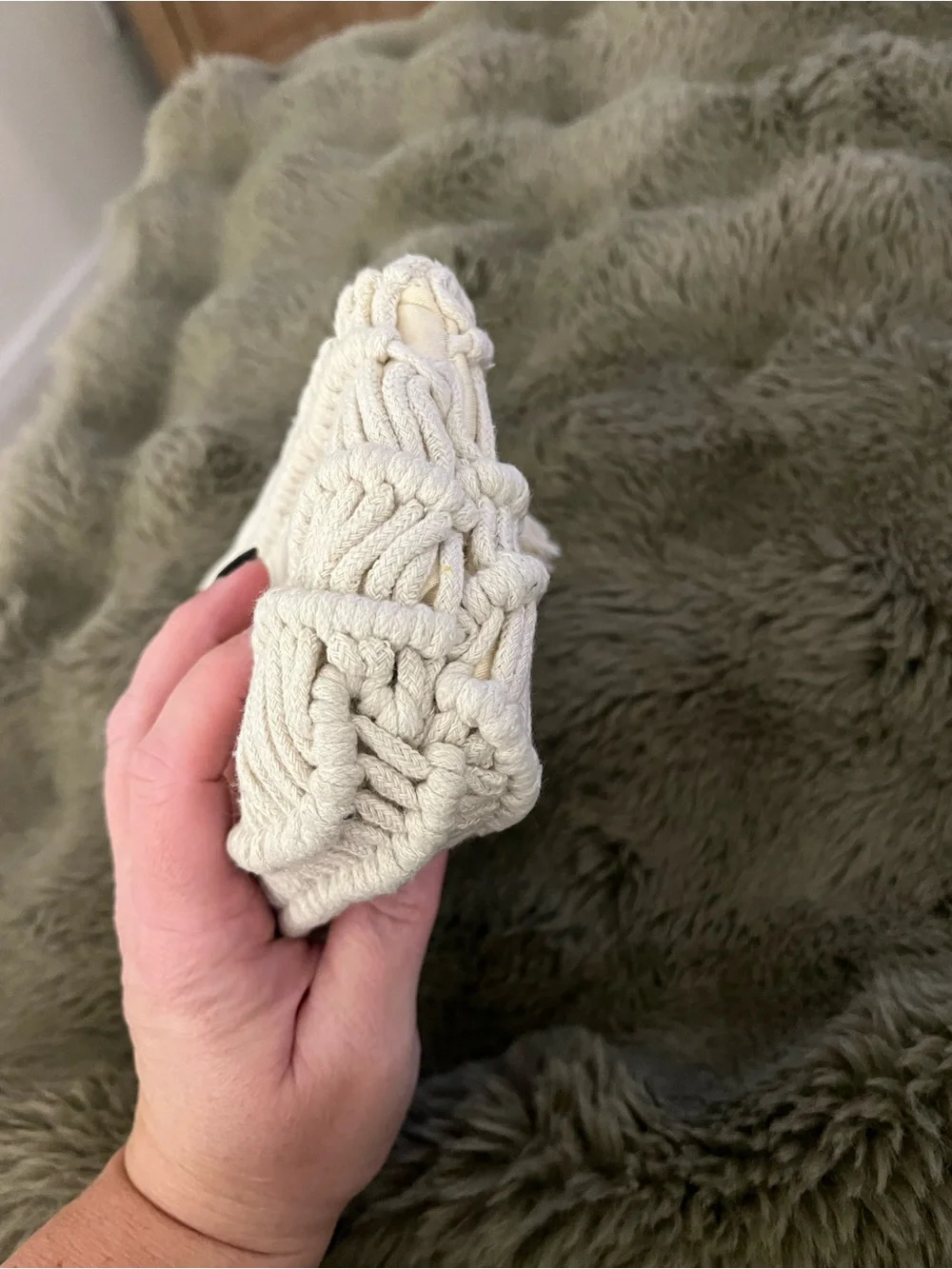 Universal Thread Macramé Tassel Pouch - Cream